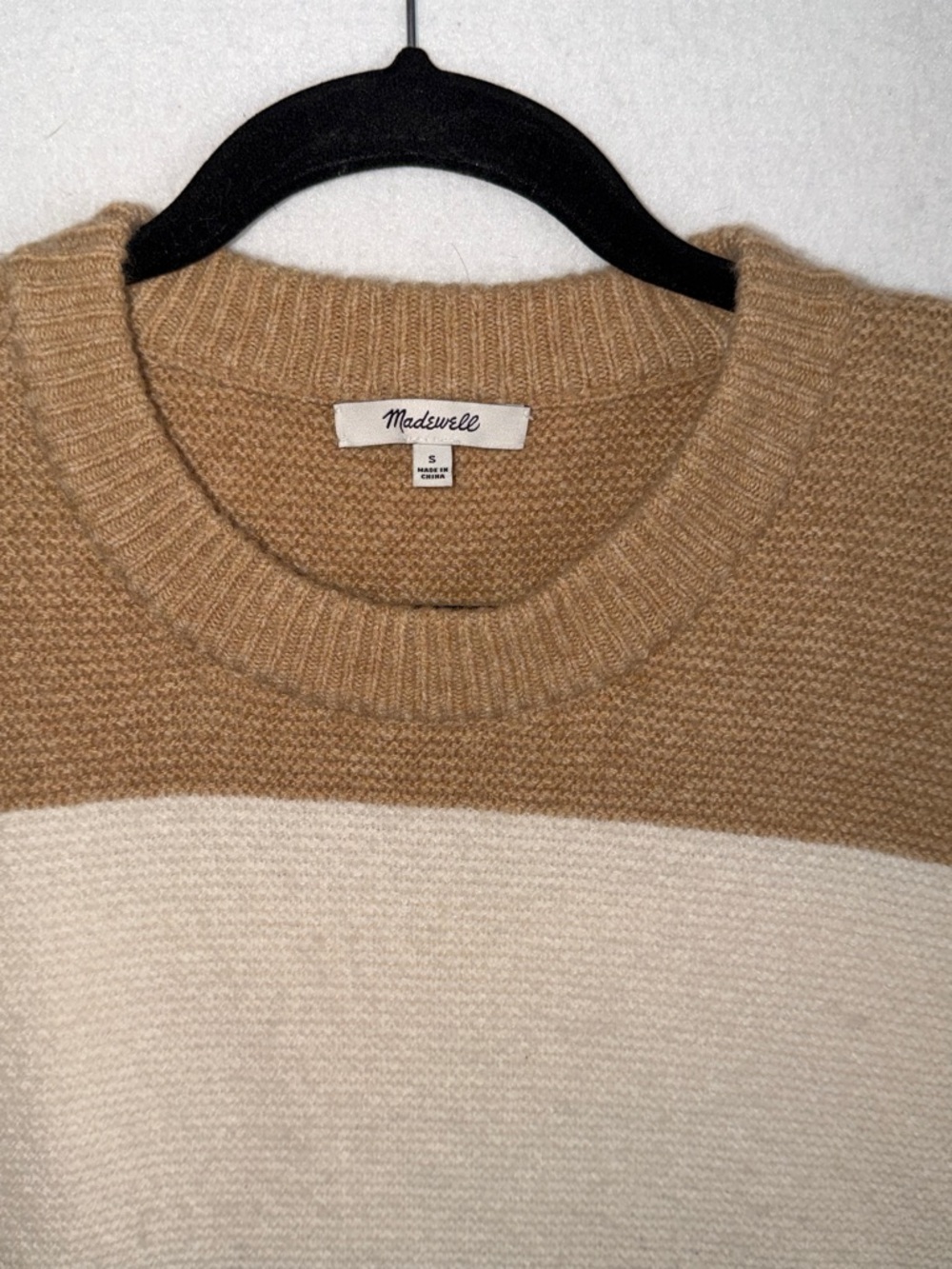 Madewell Color Block Striped Knit Crewneck Sweater - Picture 5 of 9
